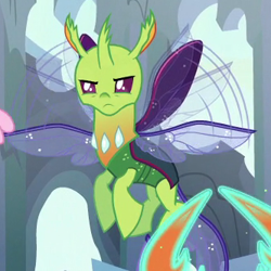 Size: 333x333 | Tagged: safe, imported from derpibooru, screencap, changedling, changeling, to where and back again, angry, background changeling, cropped, flying, magic, solo focus