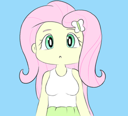 Size: 1102x1000 | Tagged: safe, artist:p-skink, imported from derpibooru, fluttershy, equestria girls, clothes, female, solo, tanktop