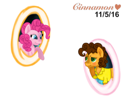 Size: 4076x3281 | Tagged: safe, artist:cinnamon-swirls, imported from derpibooru, cheese sandwich, pinkie pie, cheesepie, male, portal, shipping, simple background, straight, transparent background