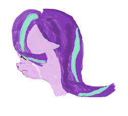 Size: 708x642 | Tagged: safe, imported from derpibooru, starlight glimmer, bust, crying, female, floppy ears, frown, portrait, sad, simple background, solo, white background