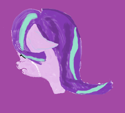 Size: 708x642 | Tagged: safe, imported from derpibooru, starlight glimmer, bust, crying, female, floppy ears, frown, portrait, sad, simple background, solo