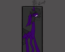 Size: 1000x800 | Tagged: safe, artist:carnivore-alicorn, imported from derpibooru, oc, oc only, alicorn, pony, alicorn oc, door, horn, horn problems, ouch, solo