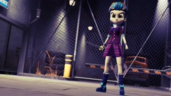 Size: 1920x1080 | Tagged: safe, artist:razethebeast, imported from derpibooru, indigo zap, equestria girls, 3d, clothes, crystal prep academy, crystal prep academy uniform, crystal prep shadowbolts, female, goggles, school uniform, skirt, solo, source filmmaker, sword, weapon