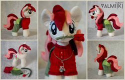Size: 1472x947 | Tagged: safe, artist:valmiiki, imported from derpibooru, roseluck, earth pony, background pony, clothes, costume, dress, female, flower, irl, magnet, mare, photo, plushie, rose, solo