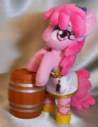 Size: 1013x1322 | Tagged: safe, artist:1stastrastudio, imported from derpibooru, berry punch, barrel, clothes, irl, photo, plushie, solo, toga, tunic