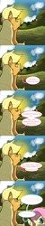 Size: 500x2500 | Tagged: safe, artist:twilidramon, imported from derpibooru, applejack, fluttershy, ask-rarijack, comic, crying, implied rarijack, nightmare rarijack, tumblr