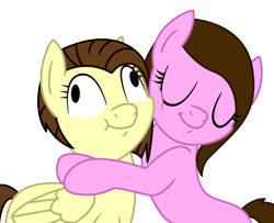 Size: 1000x811 | Tagged: safe, artist:dragonchaser123, imported from derpibooru, oc, oc only, hug, simple background, transparent background, vector