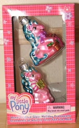 Size: 294x474 | Tagged: safe, imported from derpibooru, sweet breeze, christmas, g3, irl, merchandise, my little pony logo, ornament, ornaments, photo