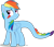 Size: 2000x1709 | Tagged: safe, artist:arifproject, imported from derpibooru, rainbow dash, monster pony, original species, tatzlpony, cute, female, scared, simple background, solo, species swap, tatzldash, transparent background, vector