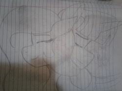 Size: 2576x1932 | Tagged: safe, artist:kellysans, imported from derpibooru, twilight sparkle, oc, grayscale, hug, lined paper, monochrome, solo, traditional art