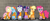 Size: 3000x1262 | Tagged: safe, artist:spellboundcanvas, imported from derpibooru, applejack, fluttershy, pinkie pie, rainbow dash, rarity, twilight sparkle, annoyed, bound wings, chains, clothes, confused, crying, happy, horn cap, magic suppression, mane six, prison, prison outfit, prisoner aj, prisoner pp, prisoner rd, prisoner ry, prisoner ts, restraints, scared, shackles, wing cuffs, worried