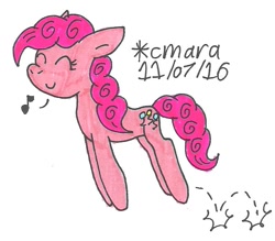 Size: 767x672 | Tagged: safe, artist:cmara, imported from derpibooru, pinkie pie, female, solo, traditional art