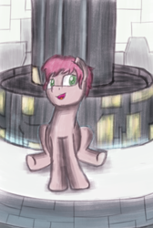 Size: 2000x2975 | Tagged: safe, artist:ivacatherianoid, imported from derpibooru, earth pony, pony, my little pony tales, aelita schaeffer, bedroom eyes, code lyoko, crossover, female, g1, g3, g3 to g4, g4, generation leap, ponified, solo