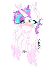 Size: 768x1024 | Tagged: safe, artist:liddieneko, imported from derpibooru, princess flurry heart, pony, bust, crying, ear piercing, earring, female, jewelry, older, piercing, simple background, solo, transparent background