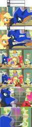 Size: 999x3913 | Tagged: safe, artist:flash equestria photography, imported from derpibooru, apple bloom, applejack, big macintosh, granny smith, princess luna, earth pony, pony, hunted luna, comic, male, stallion, tumblr, tumblr comic