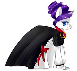 Size: 1024x943 | Tagged: safe, artist:xxdarkmindxx, imported from derpibooru, rarity, pony, alternate hairstyle, clothes, costume, female, simple background, solo, transparent background