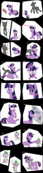 Size: 2500x10000 | Tagged: safe, artist:yinglongfujun, artist:yinglung, imported from derpibooru, spike, twilight sparkle, dragon, pony, unicorn, absorption, absurd resolution, body snatchers, comic, evil grin, female, grin, impersonating, mare, memory lapse, memory wipe, mind control, possessed, possession, smiling, unicorn twilight