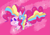 Size: 1081x763 | Tagged: safe, artist:typhwosion, imported from derpibooru, pinkie pie, pony, female, rainbow power, solo