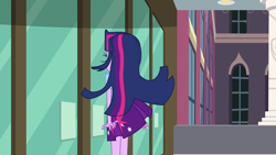 Size: 1920x1080 | Tagged: safe, imported from derpibooru, screencap, twilight sparkle, alicorn, equestria girls, equestria girls (movie), clumsy, door, faceplant, female, ouch, solo, twilight sparkle (alicorn)