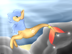 Size: 3200x2400 | Tagged: safe, artist:lcandys, imported from derpibooru, oc, oc only, merpony, pony, solo, underwater