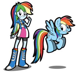 Size: 1024x956 | Tagged: safe, artist:kingtoby19, imported from derpibooru, rainbow dash, equestria girls, human ponidox, self ponidox