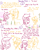 Size: 1280x1611 | Tagged: safe, artist:adorkabletwilightandfriends, imported from derpibooru, roseluck, sunburst, earth pony, pony, unicorn, comic:adorkable twilight and friends, adorkable friends, comic, dialogue, eyes closed, floppy ears, flower, grin, lidded eyes, lineart, looking at each other, looking back, nervous, nervous grin, open mouth, poster, potted plant, simple background, slice of life, smiling, sweat, white background