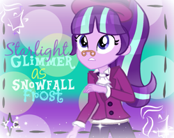 Size: 907x720 | Tagged: safe, artist:yaycelestia0331, imported from derpibooru, snowfall frost, starlight glimmer, equestria girls, equestria girls-ified, female, solo