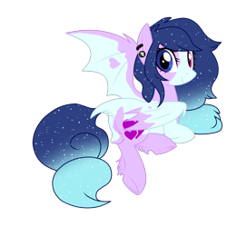 Size: 2000x2000 | Tagged: safe, artist:azure-art-wave, imported from derpibooru, oc, oc only, bat pony, pony, female, heterochromia, mare, solo