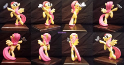 Size: 1280x671 | Tagged: safe, artist:prodius, imported from derpibooru, fluttershy, butterfly, pony, craft, female, figurine, irl, photo, sculpey, sculpture, show accurate, solo, traditional art