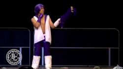 Size: 1334x750 | Tagged: safe, imported from derpibooru, rarity, human, pony, bronycon, bronycon 2016, clothes, cosplay, costume, fur vest, irl, irl human, leg warmers, nxt, phone, photo, selfie stick, tyler breeze, wig, wwe