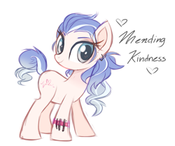 Size: 807x671 | Tagged: safe, artist:wicklesmack, imported from derpibooru, oc, oc only, oc:mending kindness, earth pony, pony, female, mare, simple background, sketch, solo, white background