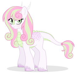 Size: 931x898 | Tagged: safe, artist:unoriginai, imported from derpibooru, oc, oc only, oc:lotus lullaby, dracony, hybrid, kirin, 2017 community collab, derpibooru community collaboration, biography, cute, interspecies offspring, next generation, offspring, parent:spike, parent:sweetie belle, parents:spikebelle, simple background, solo, transparent background