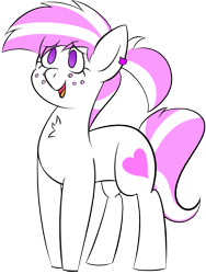 Size: 600x800 | Tagged: safe, artist:david rainbowie, imported from derpibooru, oc, oc only, oc:cotton heart, earth pony, pony, ear piercing, earring, female, jewelry, mare, piercing, simple background, solo, transparent background