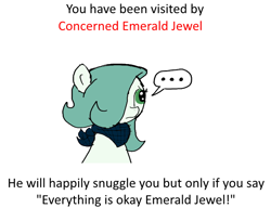 Size: 680x523 | Tagged: safe, artist:ficficponyfic, edit, edited edit, imported from derpibooru, oc, oc only, oc:emerald jewel, colt quest, bandana, child, color, colt, concerned, femboy, foal, hair over one eye, image macro, male, meme, solo, text