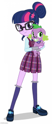 Size: 817x1950 | Tagged: safe, imported from derpibooru, sci-twi, spike, spike the regular dog, twilight sparkle, dog, equestria girls, friendship games, holding, holding a dog, official, simple background, transparent background, vector