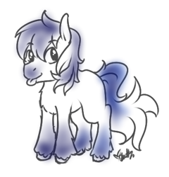 Size: 353x368 | Tagged: safe, artist:skuttz, imported from derpibooru, oc, oc only, oc:sassy frass, earth pony, pony, cute, solo, tongue out, unshorn fetlocks