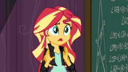Size: 853x480 | Tagged: safe, imported from derpibooru, screencap, sunset shimmer, equestria girls, friendship games, animated, female, gif, solo, sunsad shimmer