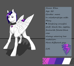 Size: 1024x910 | Tagged: safe, artist:maria-fly, imported from derpibooru, oc, oc only, oc:el'ka, pegasus, pony, reference sheet, solo