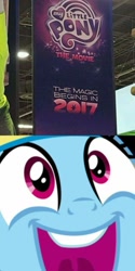Size: 632x1264 | Tagged: safe, edit, edited screencap, imported from derpibooru, screencap, rainbow dash, my little pony: the movie, happy, irl, looking up, open mouth, photo, unfortunate design, zoomed in