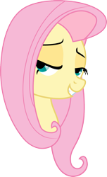 Size: 825x1357 | Tagged: safe, artist:algonquinmaniac, imported from derpibooru, fluttershy, pony, it ain't easy being breezies, female, lidded eyes, simple background, solo, transparent background, vector