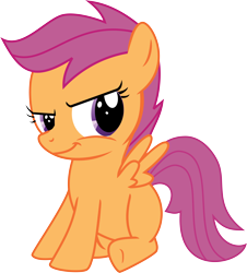 Size: 7348x8111 | Tagged: safe, artist:algonquinmaniac, imported from derpibooru, scootaloo, pony, .svg available, absurd resolution, female, simple background, smug, solo, transparent background, vector