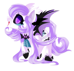 Size: 4140x3931 | Tagged: safe, artist:sorasku, imported from derpibooru, oc, oc only, oc:hallow haunt, bat pony, pony, absurd resolution, accessories, accessory, black sclera, clothes, female, mare, purple, simple background, socks, solo, transparent background