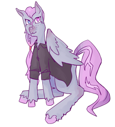 Size: 1141x1261 | Tagged: safe, artist:beth, artist:php93, imported from derpibooru, oc, oc only, oc:zeninji, pegasus, pony, 2017 community collab, derpibooru community collaboration, dress shirt, freckles, heterochromia, ponytail, simple background, solo, transparent background