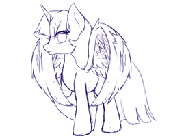 Size: 1280x1019 | Tagged: safe, artist:fluttershy-wins, imported from derpibooru, twilight sparkle, alicorn, pony, female, sketch, solo, twilight sparkle (alicorn)