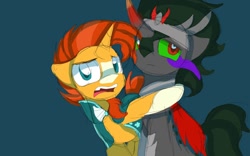 Size: 1024x640 | Tagged: safe, artist:kitcatkombo, imported from derpibooru, king sombra, sunburst, crack shipping, gay, male, shipping, somburst