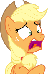 Size: 1024x1573 | Tagged: safe, imported from derpibooru, applejack, earth pony, pony, female, open mouth, simple background, solo, transparent background, vector