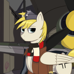 Size: 1024x1024 | Tagged: safe, artist:phi, imported from derpibooru, oc, oc only, pegasus, pony, clothes, fw 190, german, luftwaffe, plane, scarf, solo