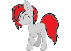 Size: 692x496 | Tagged: safe, artist:starstridepony, imported from derpibooru, oc, oc only, oc:star stride, earth pony, pony, eyes closed, female, happy, mare, simple background, smiling, solo, transparent background