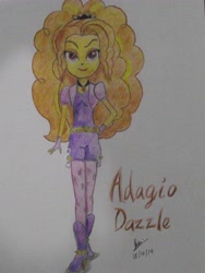 Size: 3000x4000 | Tagged: safe, artist:brianchoobrony-artie, imported from derpibooru, adagio dazzle, equestria girls, female, solo, traditional art