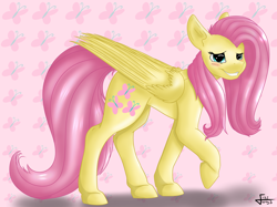 Size: 6664x4978 | Tagged: safe, artist:fizzwings, imported from derpibooru, fluttershy, absurd resolution, blushing, female, grin, shy, smiling, solo